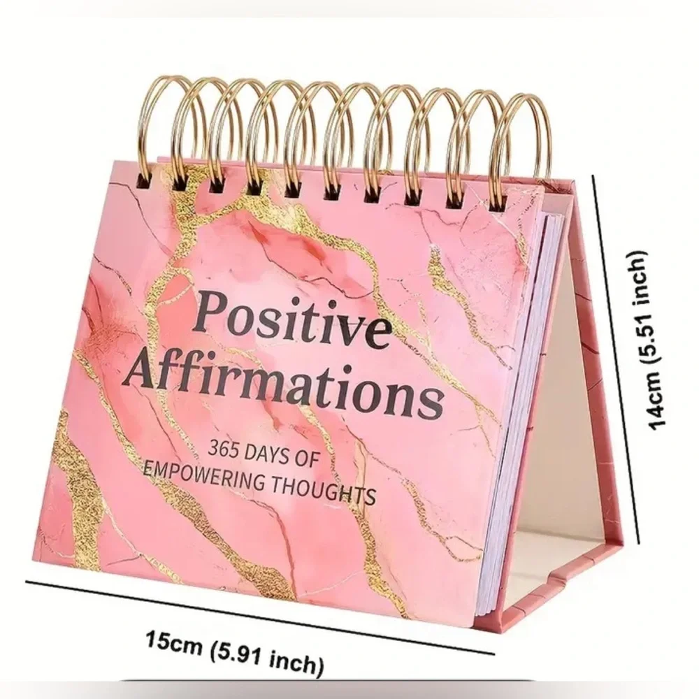 Pink and Gold Affirmation Desk Calendar